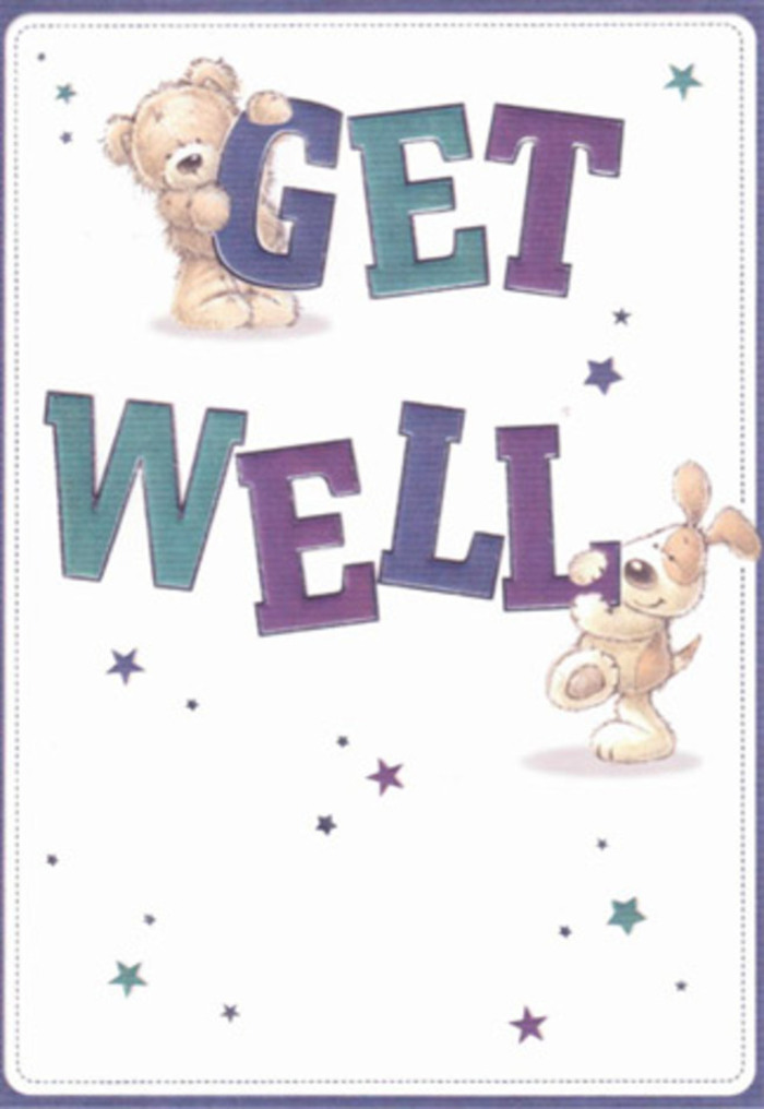 Perfect for sending thoughtful support within the Kensington community, this get well card bursts with cheerfulness and sincerity. Two friendly companions-a bear with fluffy fur and a puppy blessed with velvety, floppy ears-take centre stage, each joyfully involved in the uplifting act of passing on good wishes. Playful stars, in various shades of blue, purple, and teal, seem to dance around them, as though the collective caring of local neighbours and friends were being scattered with each twinkle. The bold, welcoming 'Get Well' text grounds the design; its confident strokes in vivid indigos and lively aquas radiate reassurance, like the comforting promise of freshly arranged flowers brightening a home in Kensington Square. The illustrated textures are almost touchable-the silken fur of the bear, the gentle softness of the puppy-creating a multi-sensory experience even without physical blooms. The card feels like an embrace and a smile, delivered with the intention and artistry you'd expect from a thoughtful florist whose shop windows overlook bustling Kensington Church Street. It's a keepsake that doesn't just transmit a message; it channels optimism, heartfelt care, and the genuine warmth that defines community spirit throughout Kensington. Sending this card alongside a meticulously designed bouquet adds layers of healing, reminding loved ones they're never alone during recovery.