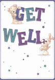 Radiating optimistic cheer and tenderness, this illustrated get well card brings a sense of playful reassurance to friends and neighbours throughout Kensington. Prominently featuring an embraceable teddy bear and an exuberant puppy-each delighting in the bold, colourful lettering of 'Get Well'-the design leaps from the soft white background with a sense of spontaneous joy. The hues of luscious indigo and teal used in the letters pop brightly, just as the vibrant petals of local bouquet deliveries do when they arrive at classic townhouses or along Kensington's curbside cafes. Interspersed among the characters, sparkling stars in varying shades of blue and purple evoke the wonder and hope that makes every healing wish feel magical. There's a tactile richness to the illustrated fur on both the bear and the pup, inviting memories of comforting textures and gentle hugs. The overall composition glows with warmth and kindness, much like the gentle sentiment of sending fresh blooms from Kensington Florist to someone recovering nearby. This card combines visual delight with sincere intention, conveying that even a simple gesture can become a source of lasting comfort and light in the heart of the community.
